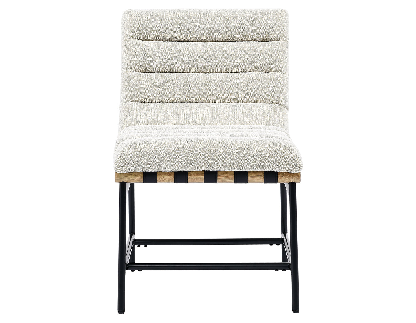 Nicco 20″ Side Chair, Eggshell Polyester Fabric