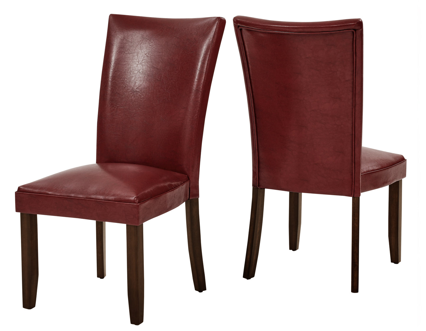 Hartford Vegan Leather Side Chair, Red