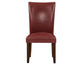 Hartford Vegan Leather Side Chair, Red