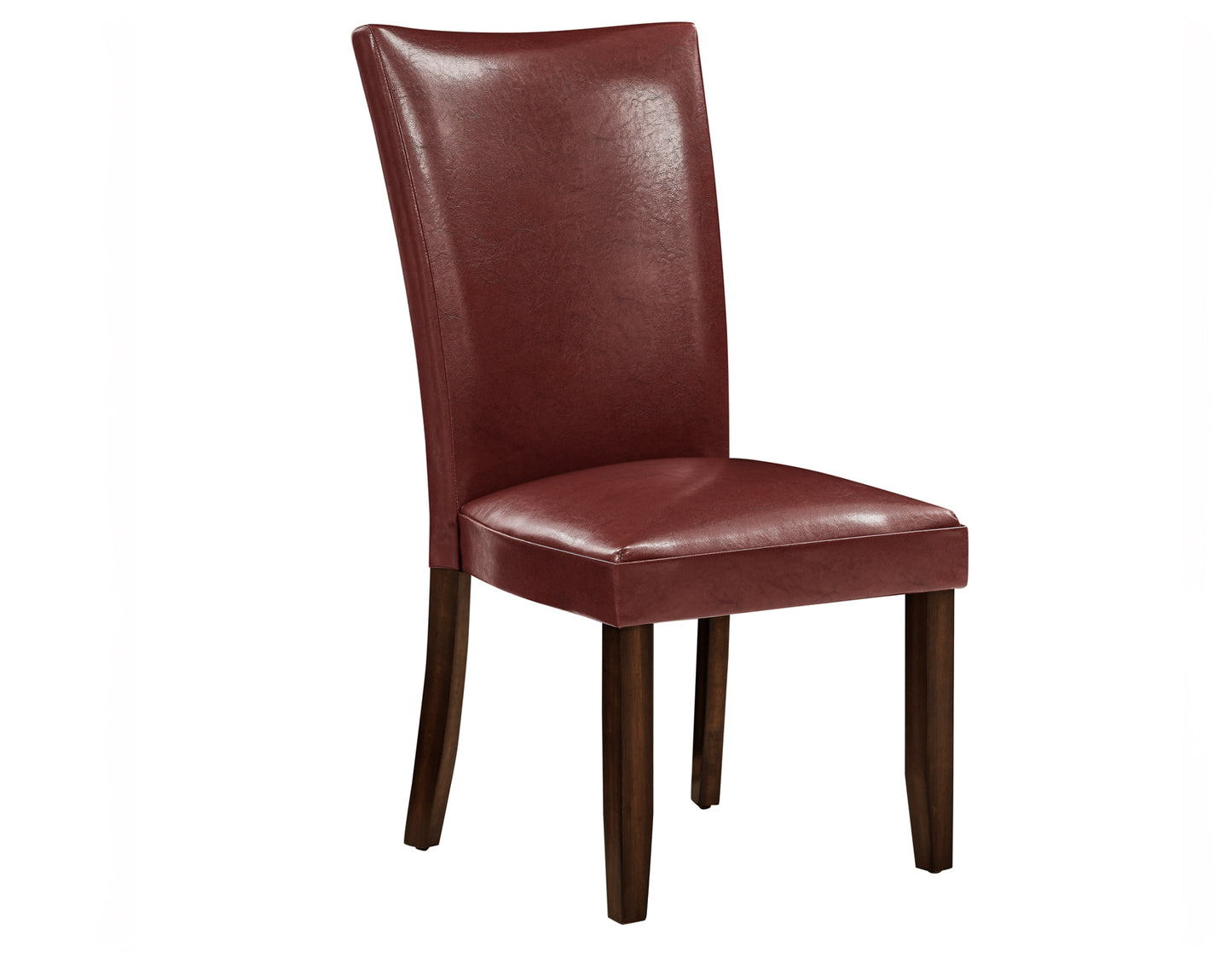 Hartford Vegan Leather Side Chair, Red