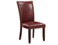 Hartford Vegan Leather Side Chair, Red