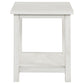 Payne Wood End Table with Shelf Distressed White