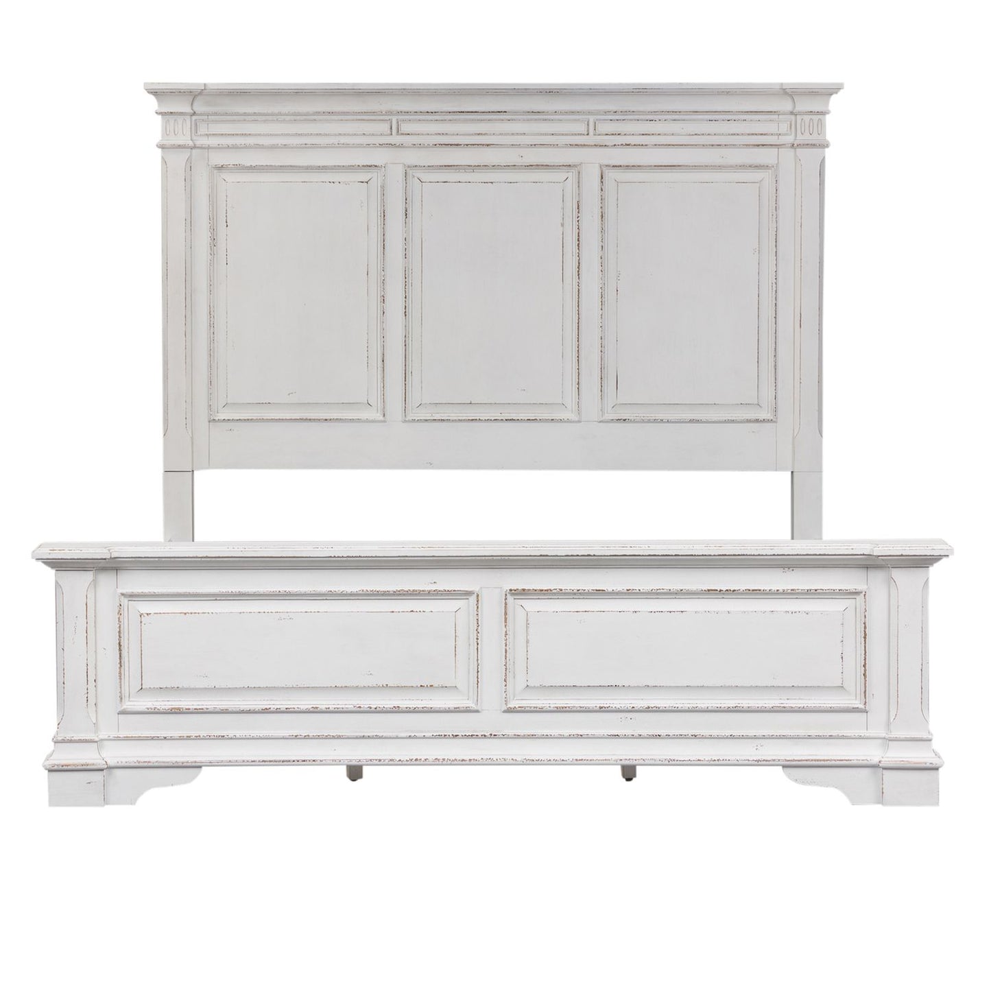 Abbey Park - King California Panel Bed, Dresser & Mirror, Night Stand