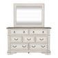 Abbey Park - King California Panel Bed, Dresser & Mirror, Night Stand