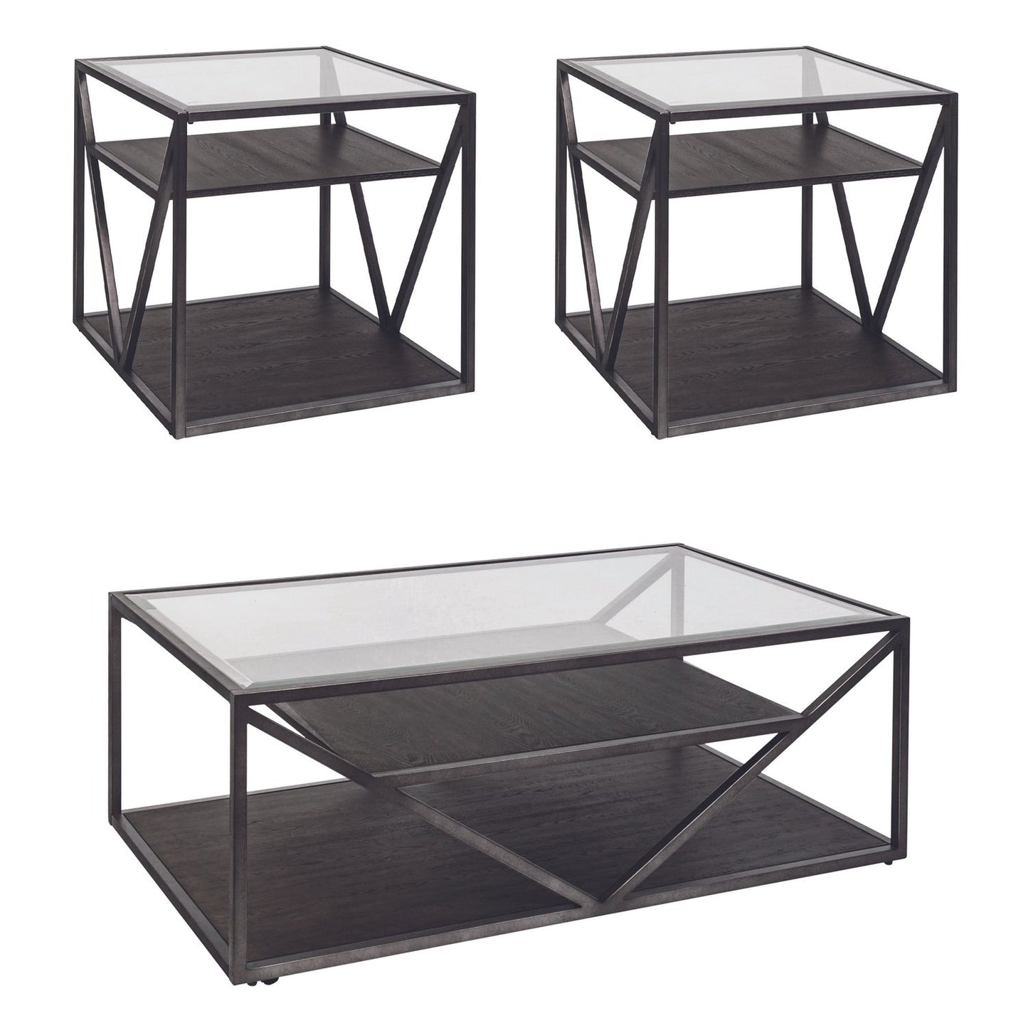 Arista - 3 Piece Set (1-Cocktail 2-End Tables)