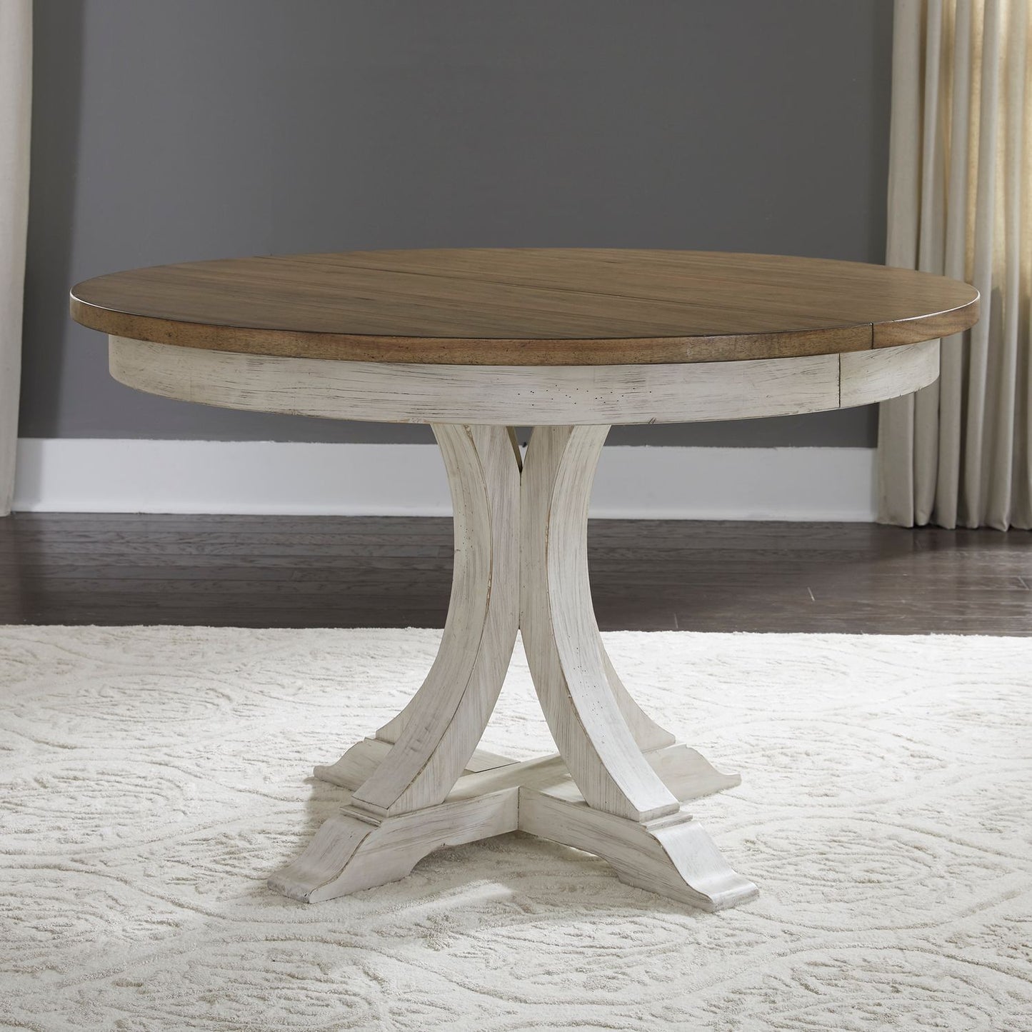 Farmhouse Reimagined - 5 Piece Pedestal Table Set