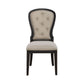 Americana Farmhouse - Uph Tufted Back Side Chair - Black