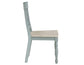 Darcy Solid Wood Side Chair, Mint Green and Parchment Finish