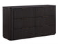 Henry 65″ 6-Drawer Reeded Dresser, Espresso Finish