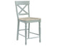 Darcy Solid Wood 24″ Counter Stool, Mint Green and Parchment Finish