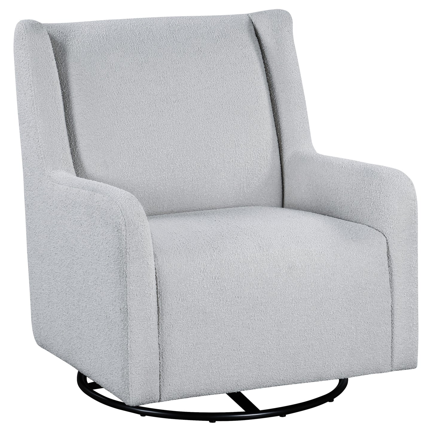 Serra Boucle Upholstered Swivel Glider Dove Grey
