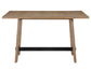 Aubrey 59.5″ Counter Table, Drifwood with Black Stretchers