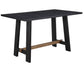 Aubrey 59.5″ Counter Table, Black with Driftwood Stretcher