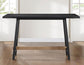 Aubrey 59.5″ Counter Table, Black with Driftwood Stretcher