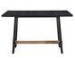 Aubrey 59.5″ Counter Table, Black with Driftwood Stretcher