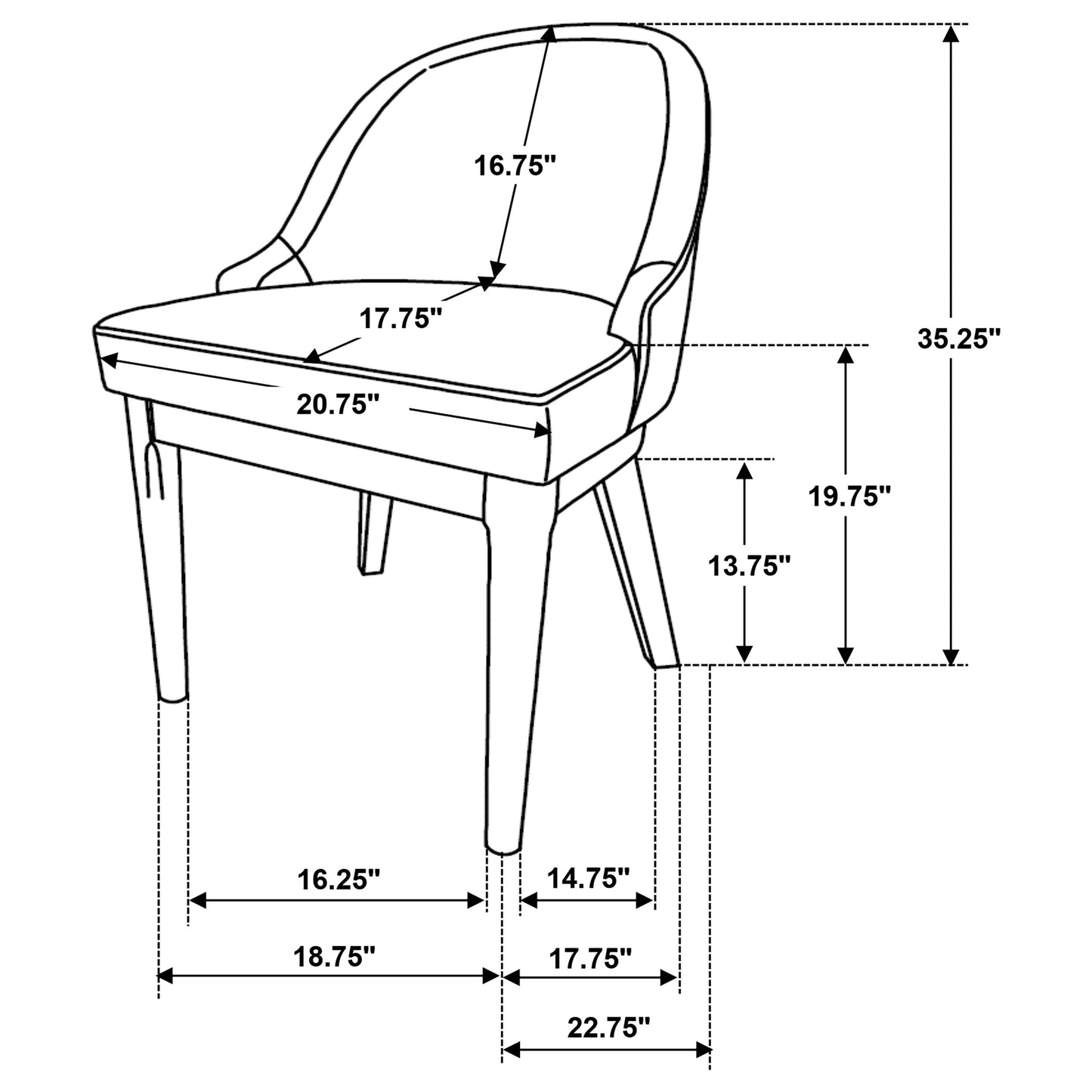 Reseda 7-piece Rectangular Dining Set Ash Brown