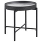 Ozella 2-piece Round Coffee and End Table Set Sandy Black