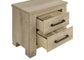 Oakglen 2-drawer Nightstand Bedside Table Weathered Oak