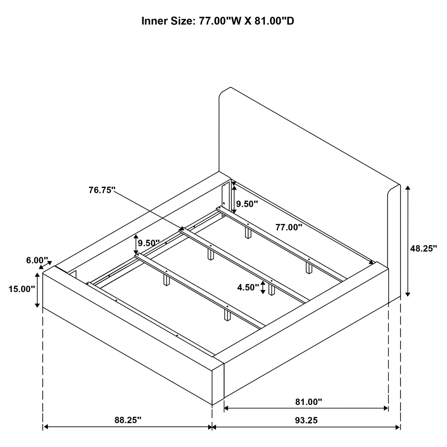Rebecca Faux Fur Upholstered Eastern King Bed Cream