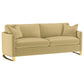 Corliss 3-piece Velvet Upholstered Sofa Set Camel