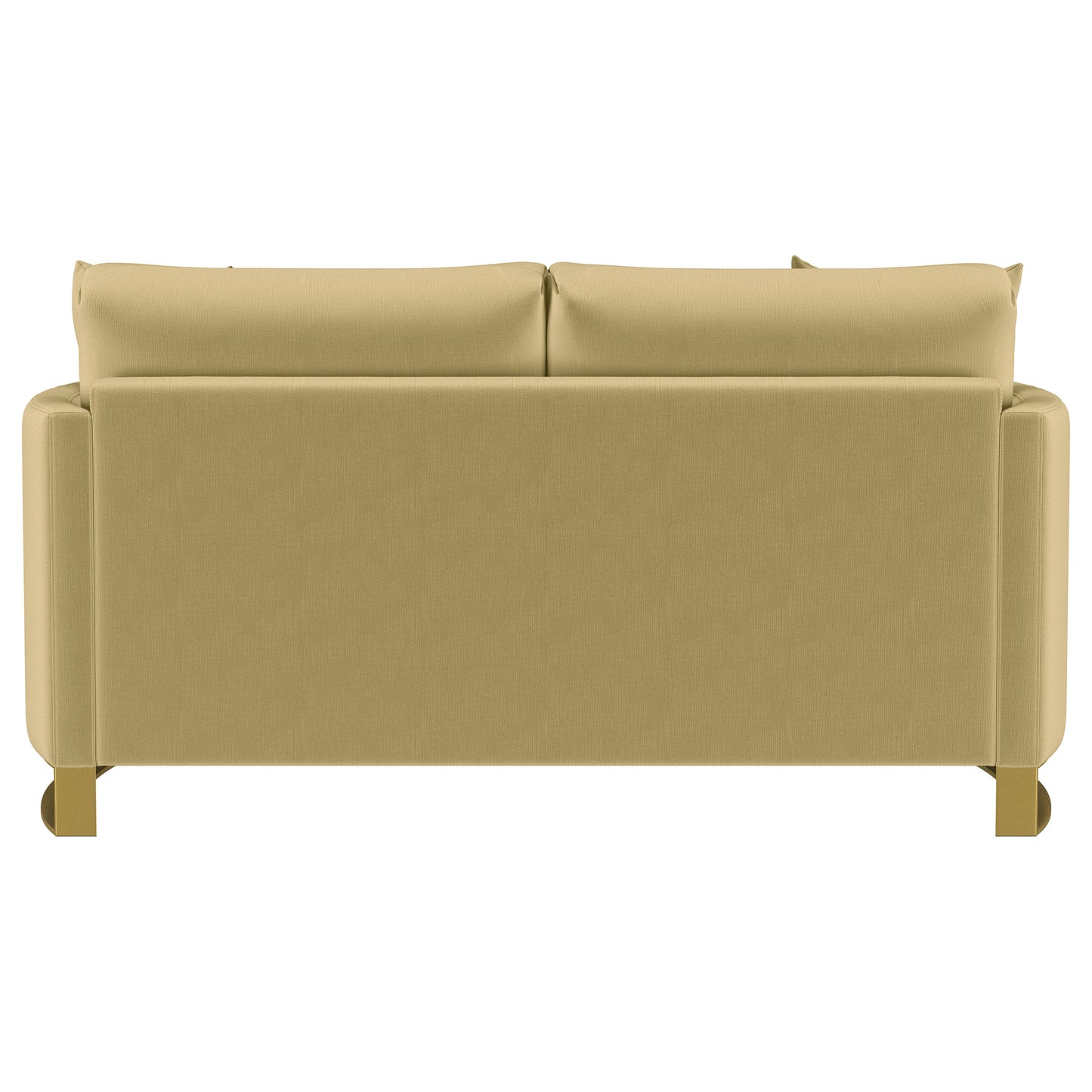 Corliss Upholstered Curved Track Arm Loveseat Camel