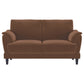 Selma 2-piece Velvet Upholstered Crescent Arm Sofa Set Rust