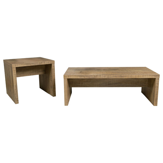 Lynette 2-piece Rectangular Coffee and End Table Set Mango