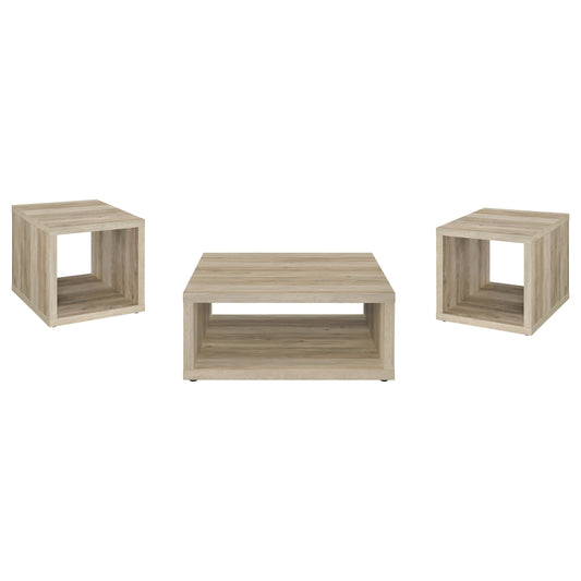 Frisco 3-piece Coffee and End Table Set Distressed Pine