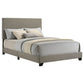 Dorian Fabric Upholstered Full Panel Bed Taupe