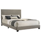 Dorian Fabric Upholstered Queen Panel Bed Taupe