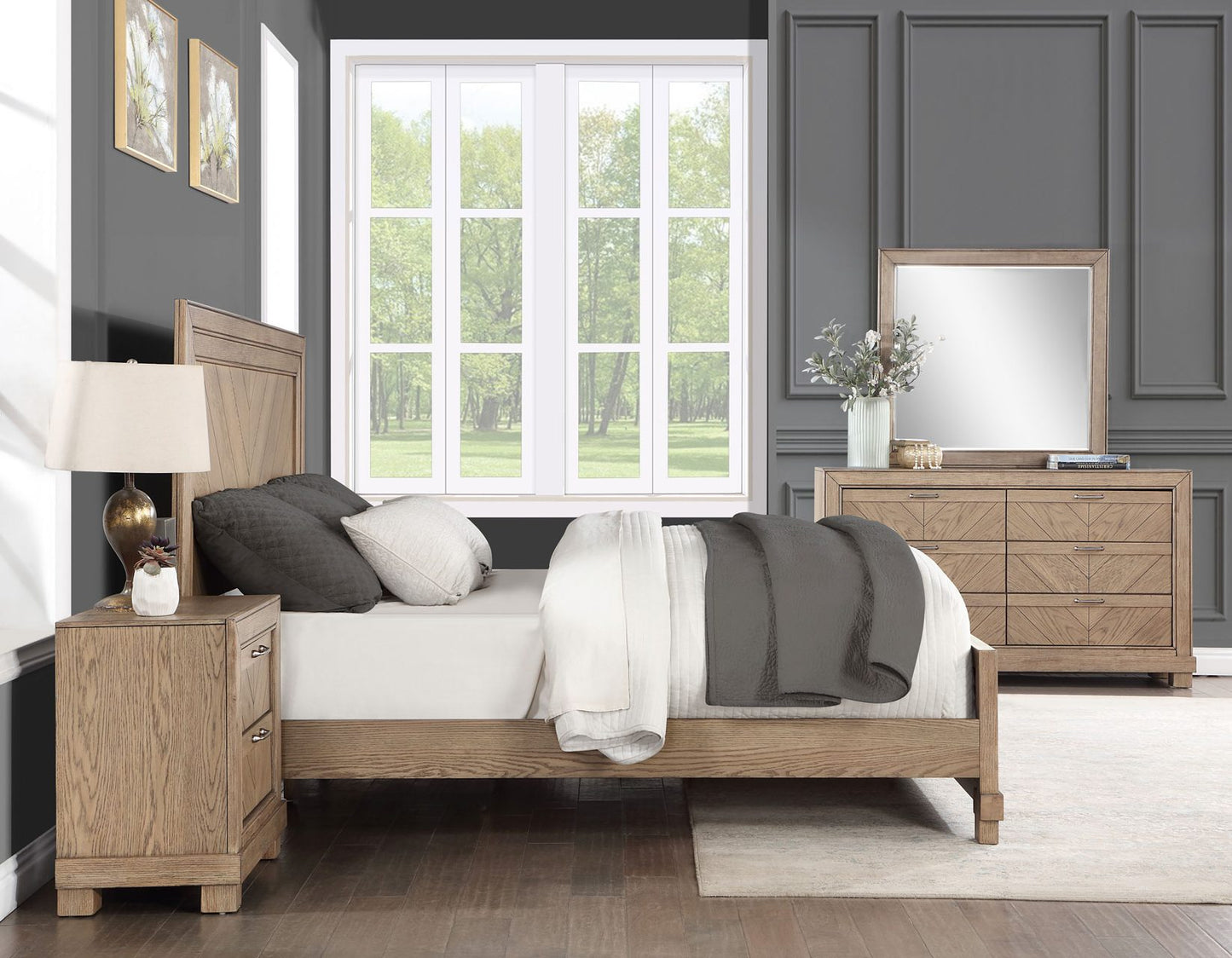 Montana Queen Bed, Sand