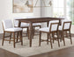 Canton 5-Piece 72″ Counter Dining Set with Upholstered Counter Chairs