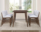 Canton 5-Piece 72″ Counter Dining Set with Upholstered Counter Chairs