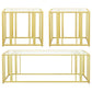 Adri 3-piece Coffee and End Table Set Matte Brass