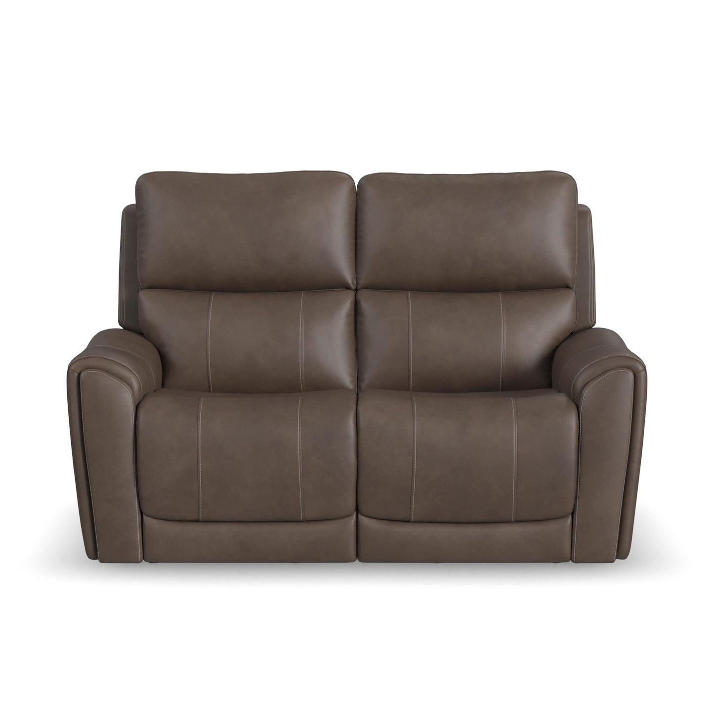 Calvin Cuppuccino Fabric Power Reclining Loveseat with Power Headrests & Lumbar