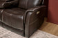 View Leather Power Reclining Sofa with Console, Power Headests & Lumbar