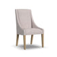 Lattice Brown Fabric Upholstered Dining Chair
