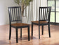 Joplin Solid Wood Farmhouse Chair, Walnut and Ebony Finish