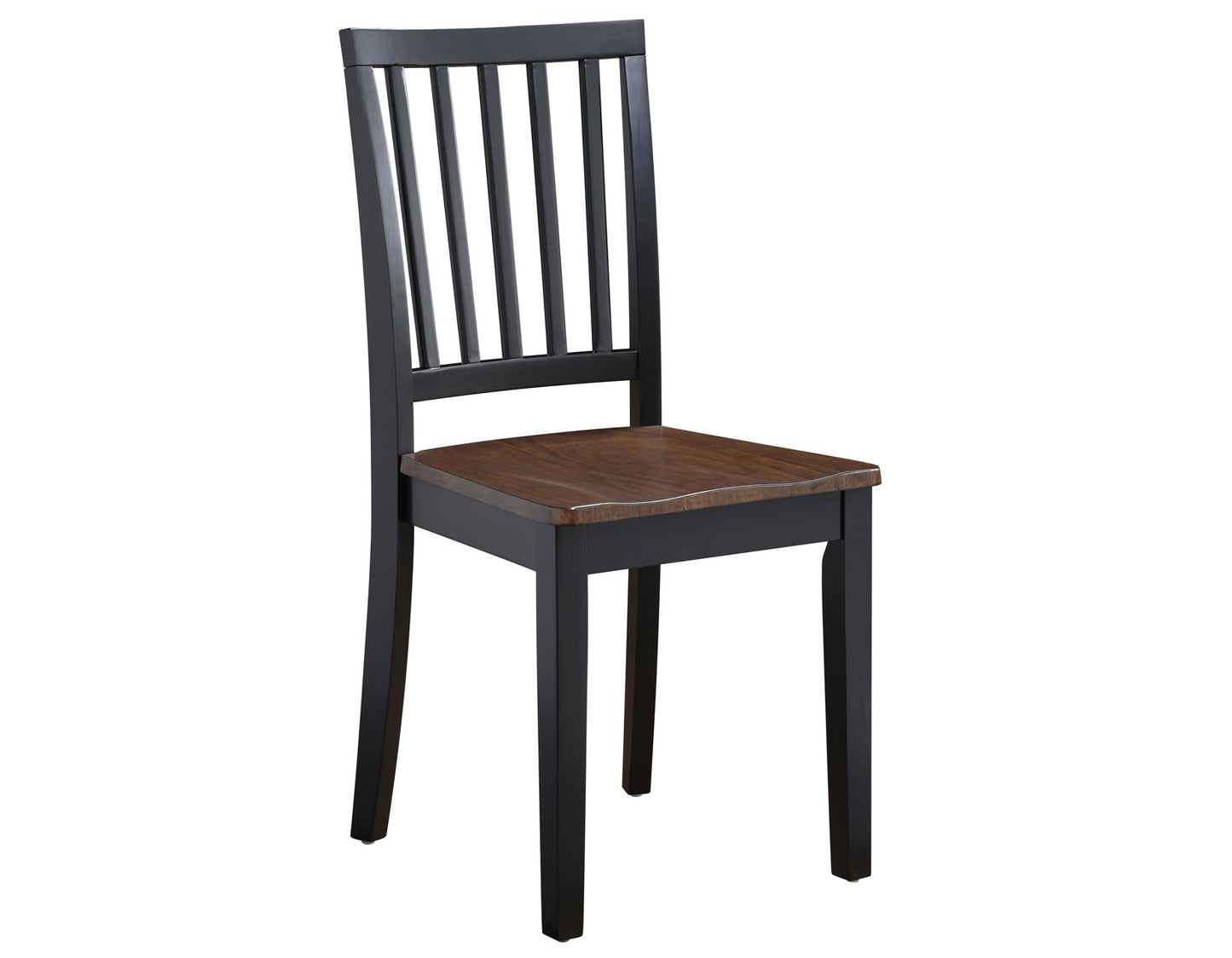 Joplin Solid Wood Farmhouse Chair, Walnut and Ebony Finish