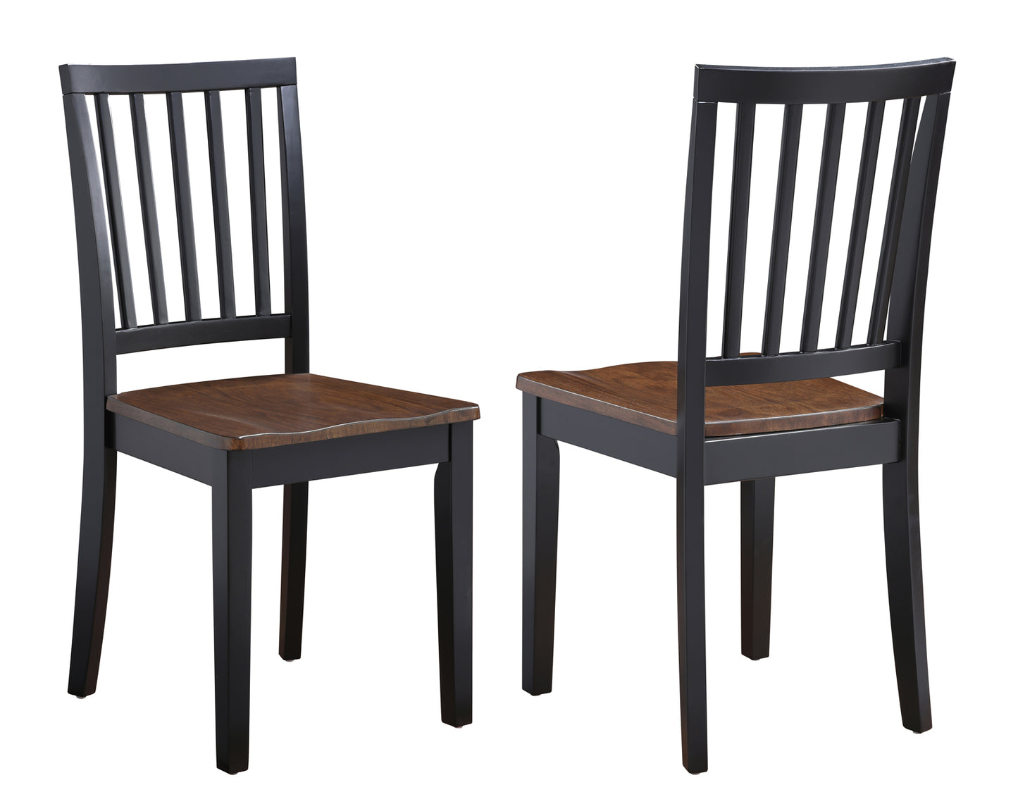 Joplin Solid Wood Farmhouse Chair, Walnut and Ebony Finish