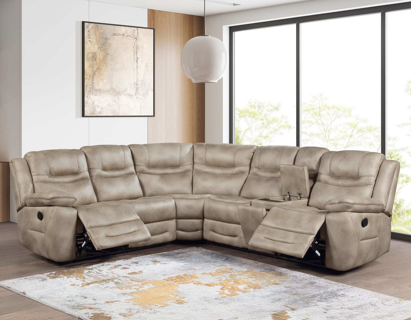 Shelton 3-Piece Manual Reclining Sectional