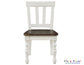 Joanna Kids Solid Wood Side Chair, Ivory and Mocha Finish