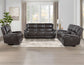 Alexandria 3-Piece Leather Reclining Set – Sofa, Loveseat, Recliner, Chocolate