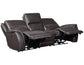 Alexandria 3-Piece Leather Reclining Set – Sofa, Loveseat, Recliner, Chocolate