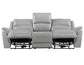 Alexandria 3-Piece Leather Reclining Set – Sofa, Loveseat, Recliner, Stone