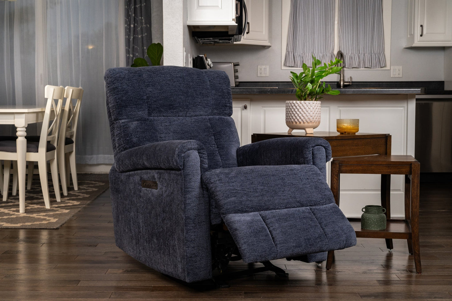 Classic Fabric Power Gliding Recliner with Power Headrest & Lumbar