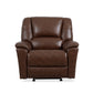 Plush Leather Power Gliding Recliner with Power Headrest & Lumbar