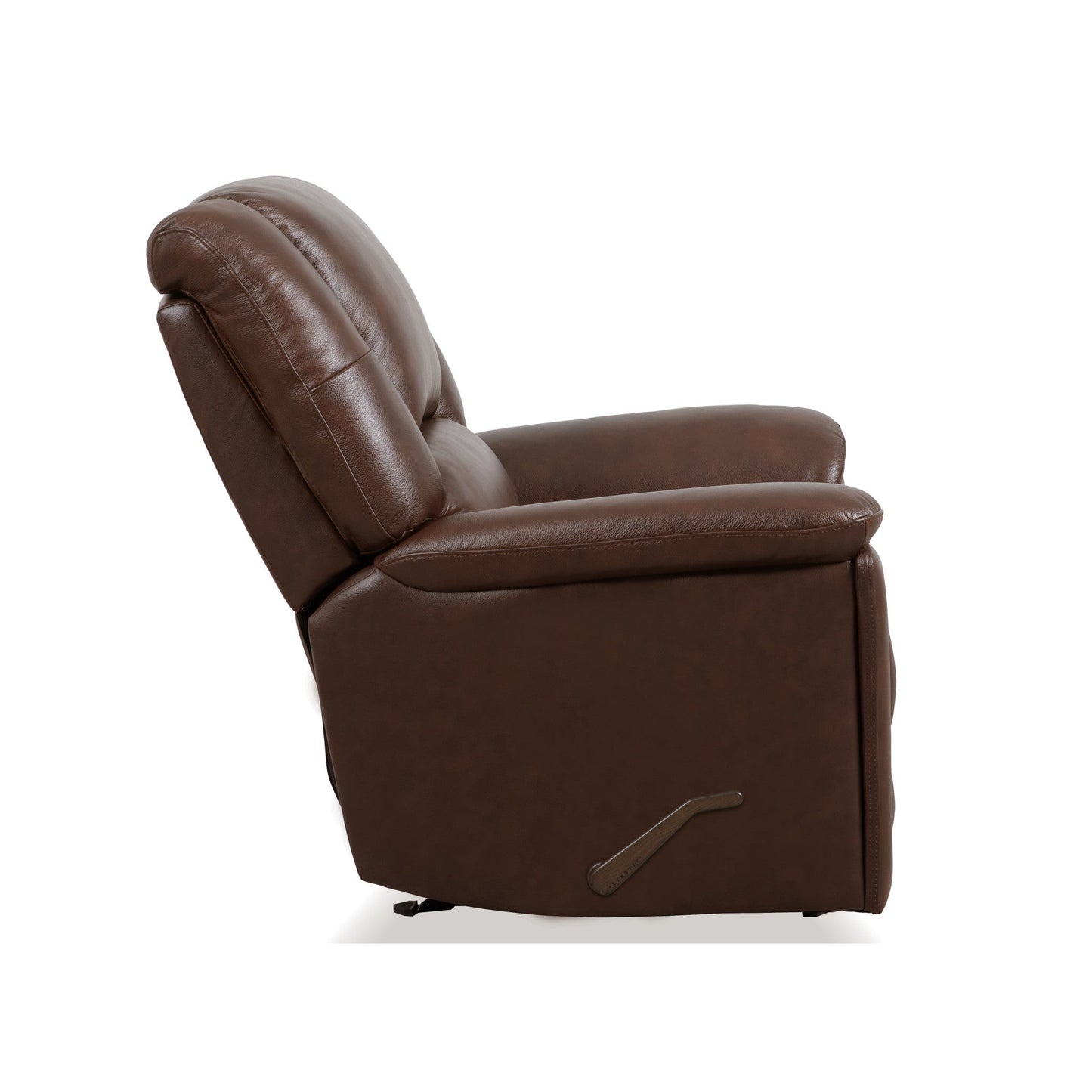 Plush Leather Gliding Recliner