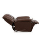 Plush Leather Gliding Recliner