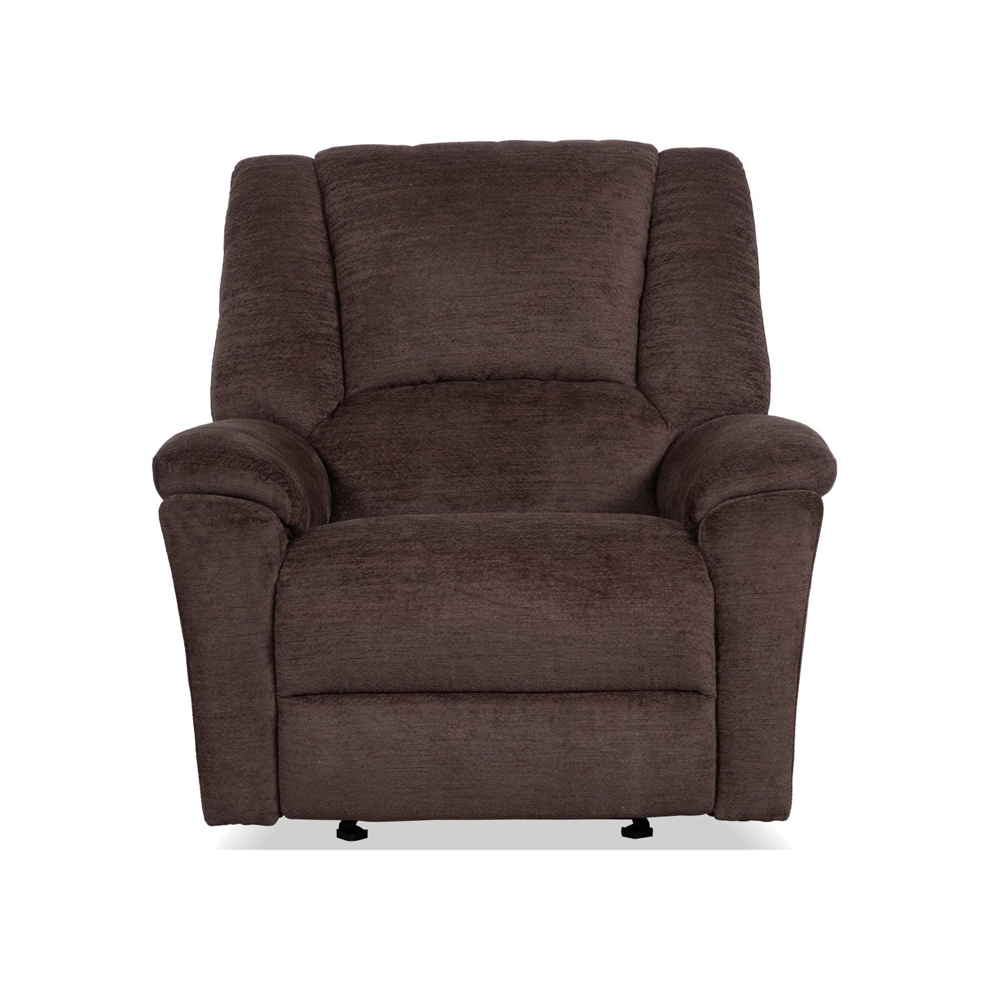 Plush Fabric Power Gliding Recliner with Power Headrest & Lumbar
